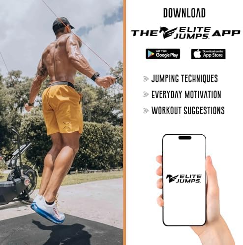 Elite Jumps - Do Hard Things 1” Beaded Jump Ropes - Strong & Durable Materials - Resize & Adjust - Fitness & Cardio Training - Improve Rhythm, Speed, Agility