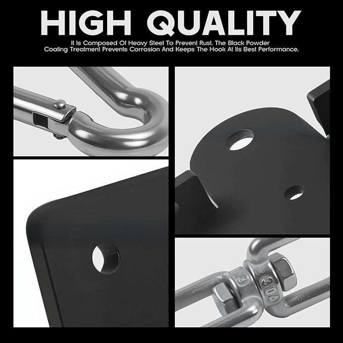 Heavy Bag Hanger,Boxing Bag Hanger,Punching Bag Hanger,360° Rotation Wall Ceiling Mount Wood Beam Hook