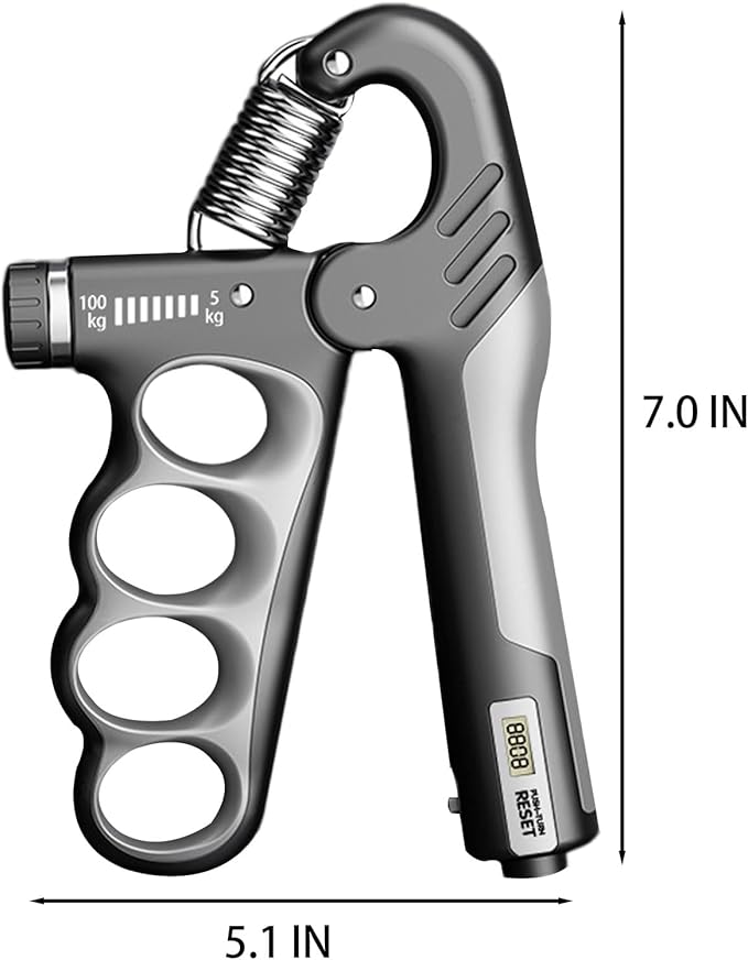 2PACK Grip Strength Trainer, 5-100KG (11-220 LB) Adjustable Resistance Forearm Hand Gripper Strengthener with Counter, Hand Wrist Exercise Workout Equipment for Home/Office Gym