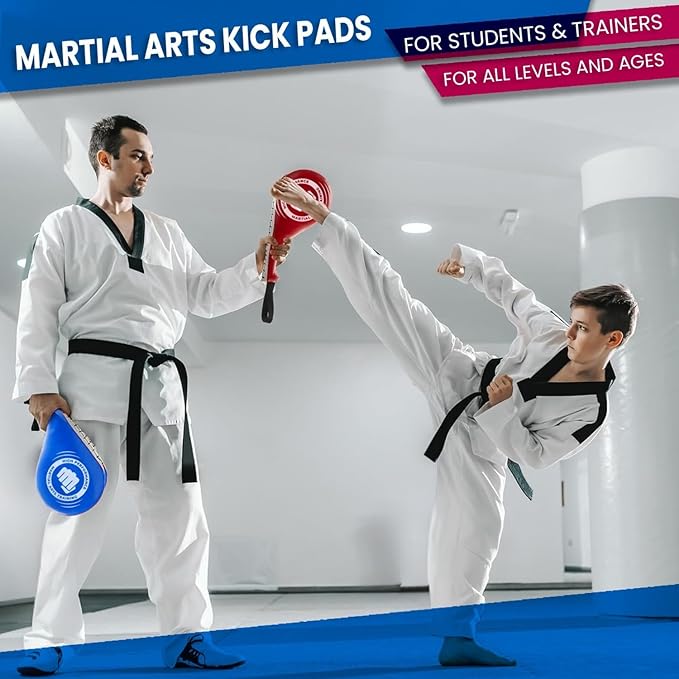 '+Performance Taekwondo Kick pad & Boxing pad | Martial Arts Training Equipment | Karate Pads | Taekwondo Sparring Gear | MMA, Kickboxing, Muay Thai | Kick Pads Martial Arts Target for Kids & Adults.