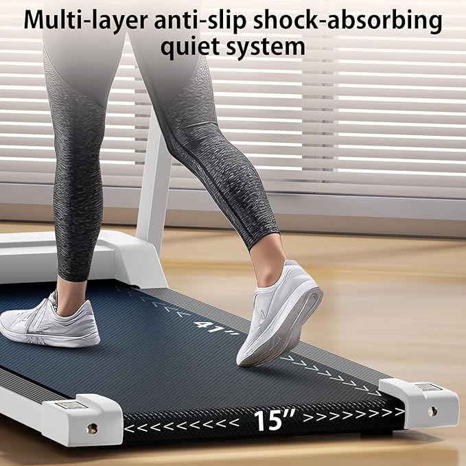 Portable Foldable Treadmills for Home, Small Folding Treadmill for Home Office with 300 LBS Capacity, Walking Running Exercise Electric Compact Treadmill with LED Display