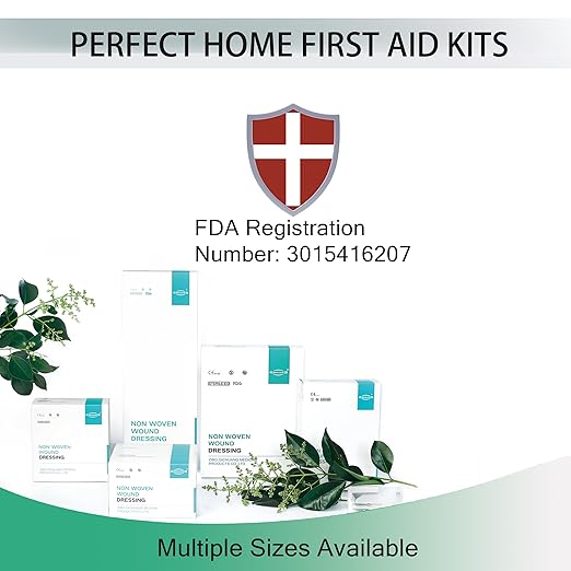 4X10, 4X12, 4X14 Inches Large Sterile Adhesive Island Wound Dressing Bandages - Non Woven Bordered Gauze Pads, Individually Pack, 8PCS for Each Size, Medical Grade by QICHUANG(101214Mixed Size- C24)