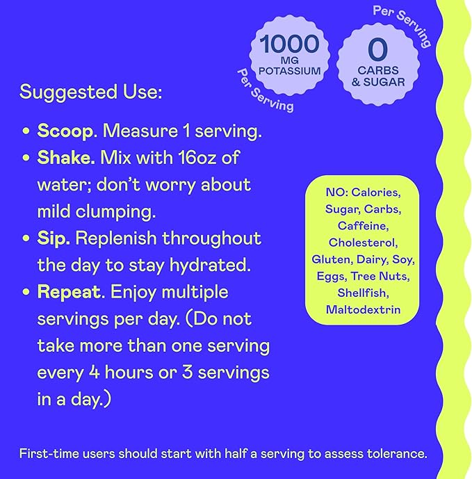 Hi-Lyte Keto K1000 Electrolyte Powder | Unflavored | Hydration Supplement Drink Mix | Boost Energy & Beat Leg Cramps | No Sugar, Stevia, Maltodextrin | 50 Servings