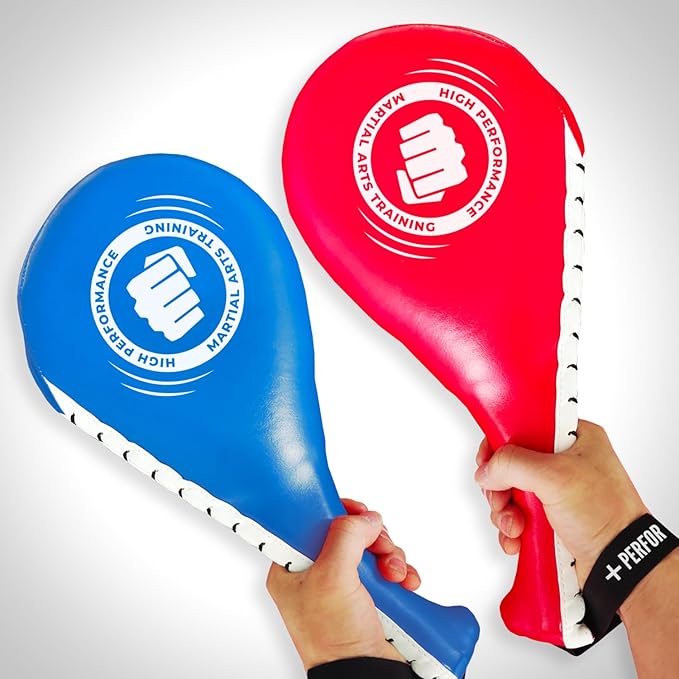 '+Performance Taekwondo Kick pad & Boxing pad | Martial Arts Training Equipment | Karate Pads | Taekwondo Sparring Gear | MMA, Kickboxing, Muay Thai | Kick Pads Martial Arts Target for Kids & Adults.