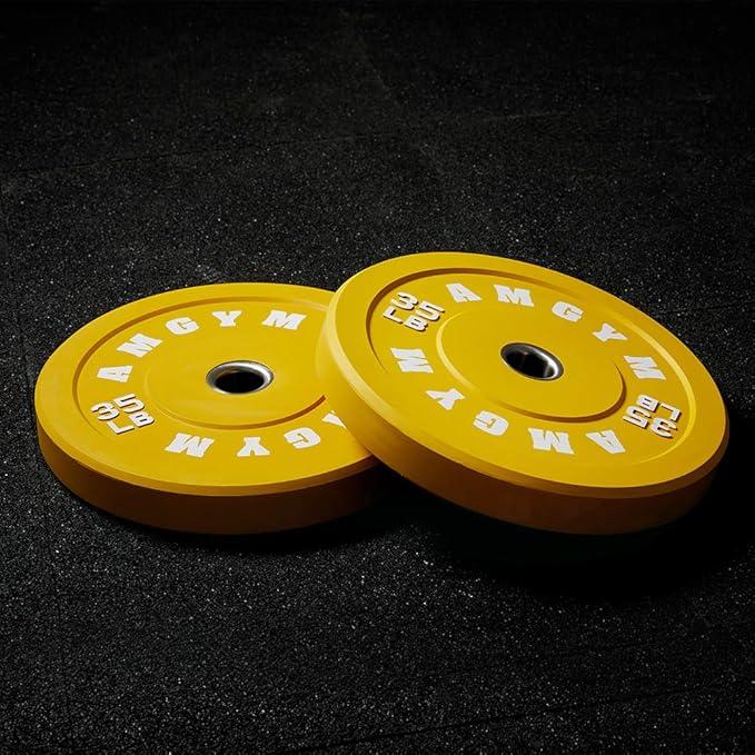 2 Inch Bumper Plates,10-500lbs,Barbell Rubber Olympic Weight Plates Set for Home Gym, Strength Training & Weight Lifting, Multiple Options Colors
