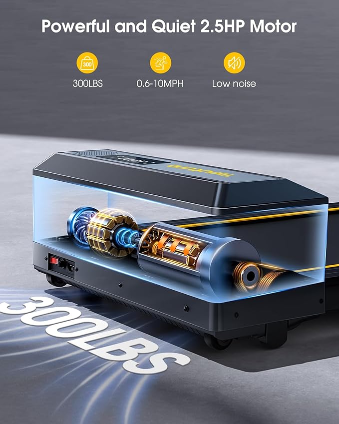 Walking Pad Treadmill with 12% Incline, 4 in 1 Folding Treadmill for Home/Office with Handle Bar, 2.5HP Under Desk Treadmills Portable Walking Pad with App & Bluetooth Speaker, 0.6-10MPH