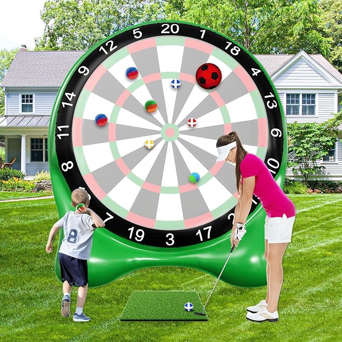 Inflatable Soccer Dart Board, Giant Kick Darts,Indoor Outdoor Lawn Yard Games for Kids Adults Family, Big Jumbo Carnival Games for Party | 6ft Dart Boards with Pump Accessories