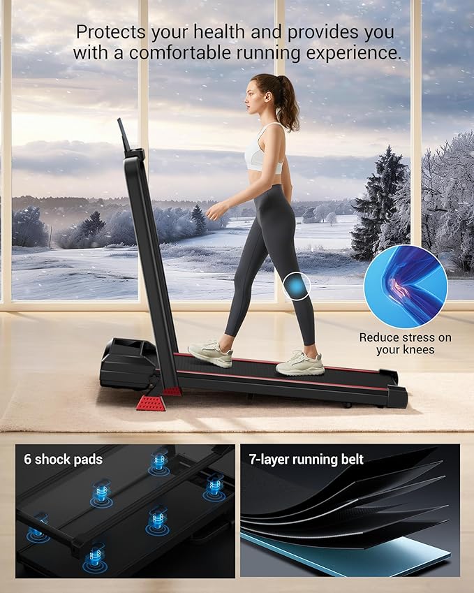 3-in-1 Portable Under Desk Treadmill, 17% Incline Walking Pad Treadmills for Home and Office, Folding Treadmill with 2.5 HP Quiet Brushless, 300 LBS Capacity