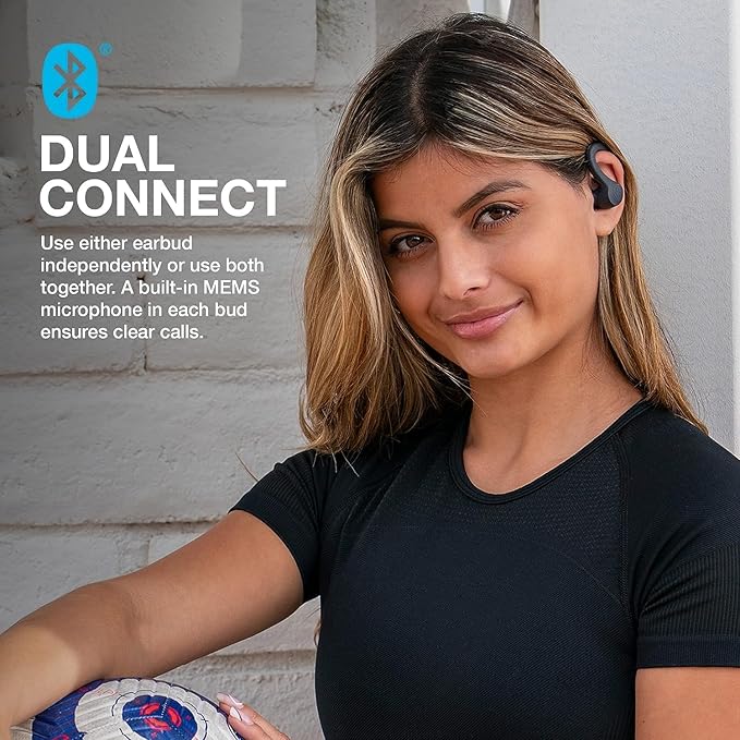 JLab Go Air Sport, Wireless Workout Earbuds Featuring C3 Clear Calling, Secure Earhook Sport Design, 32+ Hour Bluetooth Playtime, and 3 EQ Sound Settings (Graphite/Black)