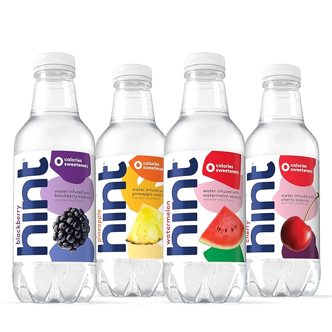 Hint Fruit-Infused Bottled Water, Best Sellers Variety Pack - Sugar Free Flavored Water with Zero Calories, Natural Fruit Essences, and No Artificial Sweeteners - 16 Fl Oz (Pack of 12)