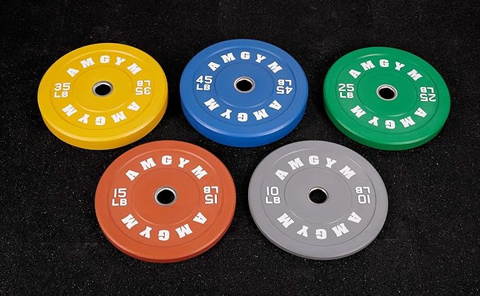 2 Inch Bumper Plates,10-500lbs,Barbell Rubber Olympic Weight Plates Set for Home Gym, Strength Training & Weight Lifting, Multiple Options Colors