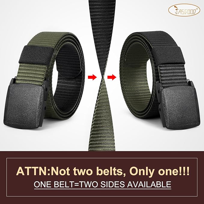 JASGOOD Nylon Canvas Breathable Military Tactical Men Waist Belt With Plastic Buckle
