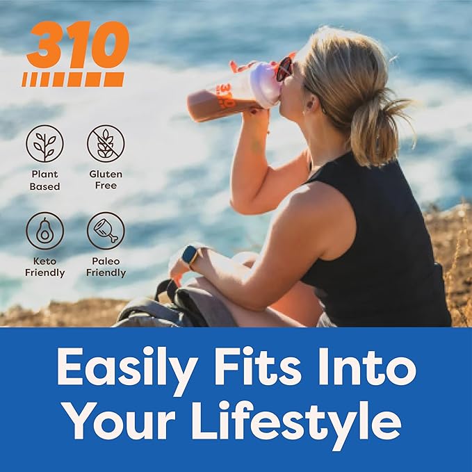 310 Nutrition All-In-One Meal Replacement Shake Powder - Plant-Based Protein Smoothie Blend w/High Fiber, Probiotics & Adaptogens - Low Carb, Vegan, Keto & Paleo Friendly - Cookies N Cream - 14 Srv