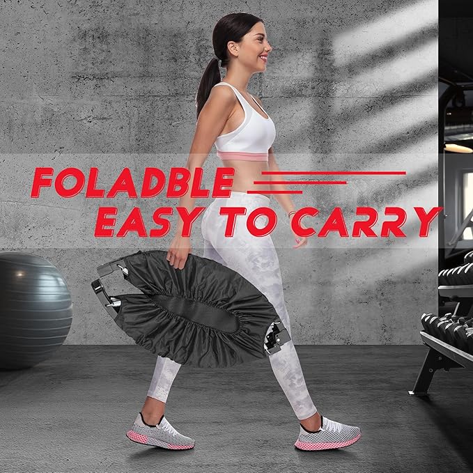 HYD-Parts 40" 48" Mini Trampoline for Adults and Kids Exercise Rebounder with Adjustable Bar Fitness Trampoline Indoor Max Load 330 440lbs