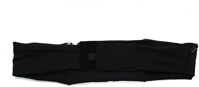 3 Pocket Adjustable Running Belt Waist Pack, Fanny Pack For Working Out With Sweat Resistant Backing, Holds All iPhone Models (Tie Dye/Black, Large/XL)