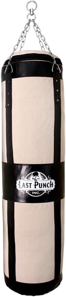 Heavy Canvas Boxing Kickboxing Training Fitness Punching Bag + Chains