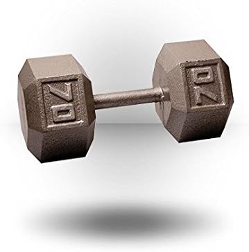 Body-Solid Cast Iron Hexagon Dumbbell, Hand Weights For Men and Women, Weight Dumbbells for Strength Training, Body Building Home Gym Training Gear