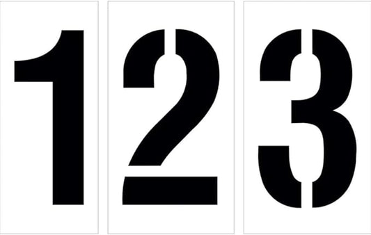 8" Number Stencil Kit | Part#: 10000901 | 10-Piece Kit includes Numbers 0-9 | Number Height is 8" | Flexible and Durable 1/8" PolyTough Lifetime | Precision Marking | Made in USA