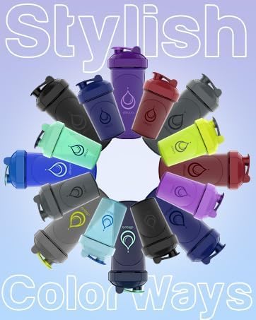 4 PACK, 28 oz & 20 oz Shaker Bottles for Protein Mixes | BPA-Free & Dishwasher Safe | Protein Shaker Bottle | Shaker Cups | Leakproof Blender Shaker Bottle Pack (28 & 20 oz Black)