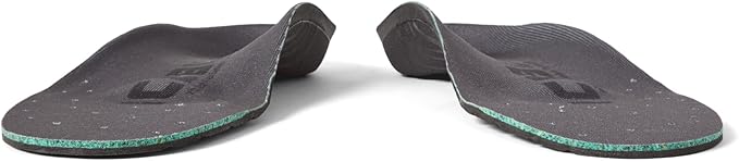 Icebug Comfort Insoles with Dynamic Arch Support, Charcoal Medium Arch, M 9/W 10.5-11