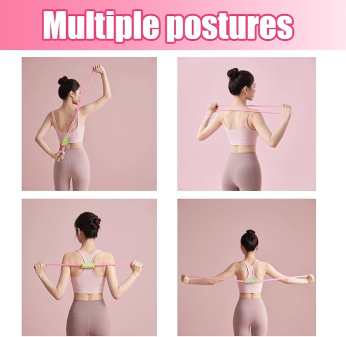 Figure 8 Fitness Resistance Bands with Handles, Yoga Resistance Band Stretch Fitness Band, Chest Expander, for Arm and Shoulder Stretch, Rope 8 Word Elastic for Women and Men（3 Pack）