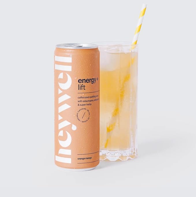 Heywell Sparkling Adaptogenic Water, Variety Pack 12 Fluid Ounce (Pack of 12) Includes - Lime, Grapefruit, Orange Mango, Strawberry Lemon - Calm Drink, Sparkling Drink