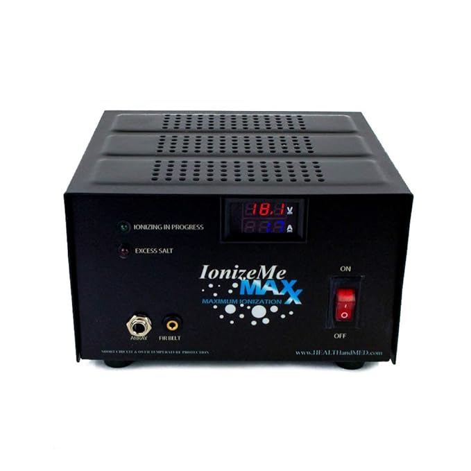 HEALTHandMED IonizeMe Maxx-Powerful 20 Volts, 2.5 Amperes Heavy Duty Ionic Foot Bath Detox Machine (Starter Package) with 5 Year Warranty and Detox Expert Phone Consultation | Made in USA