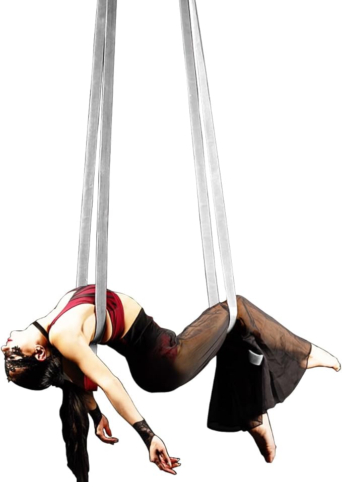 6.6ft 2m Aerial Loops Aerial Straps Ropes Aerial Acrobatics Body Loop Trapeze Circus Apparatuses Equipment Yoga Straps 1 pairs
