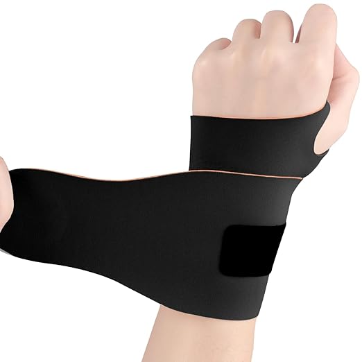 2 Pack Wrist Brace Support for Carpal Tunnel Pain Relief, Ultra Thin Elastic for Tear, Ulnar Wrist wraps Repetitive Wrist Use Injury, Fit Left or Right Hand, Small and Medium Hands Sizes
