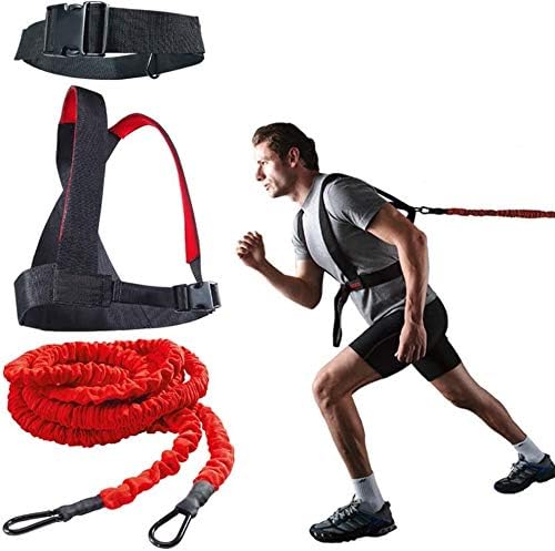 YNXing Dynamic Resistance Trainer for Resistance Training to Improve Strength, Power, and Agility 5m/2m Elastic Cord Set