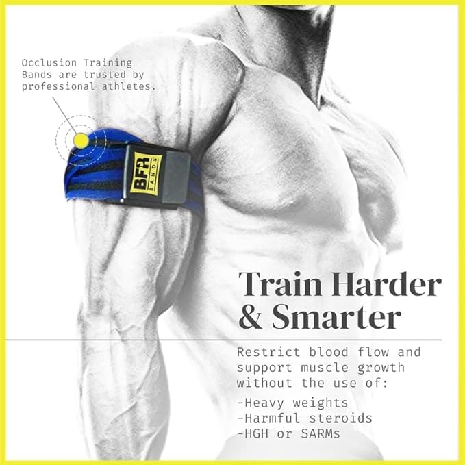 Bands Blood Flow Restriction Bands for Arms Legs & Glutes Extra Wide 2" Straps for Occlusion Training Quick-Release Elastic Strap Ideal for Muscle Growth Without Heavy Weights