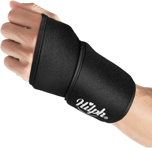 Hilph Wrist Ice Pack Wrap for Carpal Tunnel Relief, Reusable Super Soft & Stretchable Gel Ice Pack for Wrist & Hand Pain Relief, Tendonitis, Arthritis, Surgery Recovery, Mommy Wrist