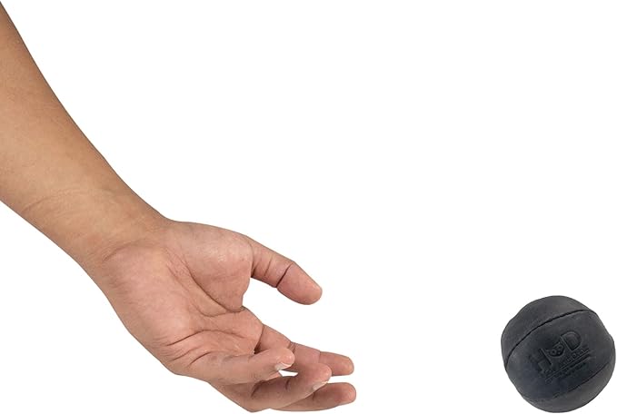 Hide & Drink, Stress Ball, Relieve Fidgeting and Anxiety, Exercise Hand, Squishy Tension Accessory, Great for The Office, Classic Style, Full Grain Leather, Handmade, Charcoal Black