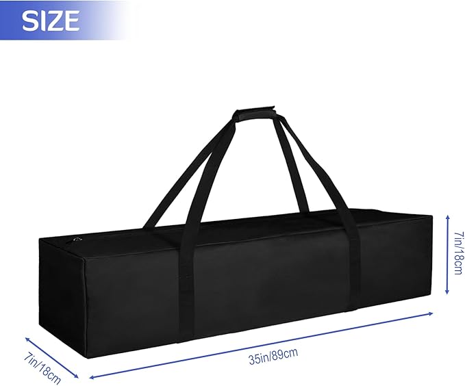 INFANZIA 35 inch Duffel Travel Sports Equipment Bag, 2PCS Long Luggage Bag with Upgrade Zipper Water Resistant, Extra Large Foldable Storage Bag for Camping, Tent, Tripod, Fishing