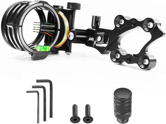 5-Pin Archery Bow Sight, Outdoor Archery Equipment, Tool-Less Micro-Click Adjustments Use with Left and Right-Hand Bows