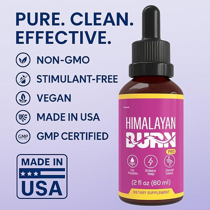 Himalayan Burn Pro Dietary Supplement, 2 fl oz, Natural Energy Blend, 60 Servings (5)