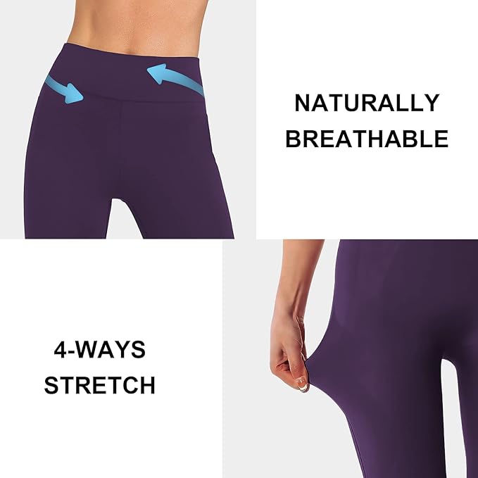 DIBAOLONG Womens High Waist Yoga Pants Cutout Ripped Tummy Control Workout Running Yoga Skinny Leggings