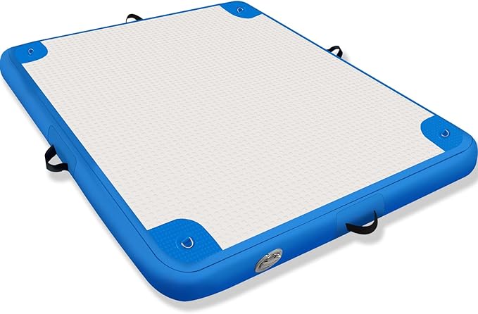 Inflatable Lake Float for Adults, Multi-Person Inflatable Swim Deck with None-Slip Surface, Swimming Water Platform, Floating Island - Dock - Raft for Pool & Beach, Lake, River Fun