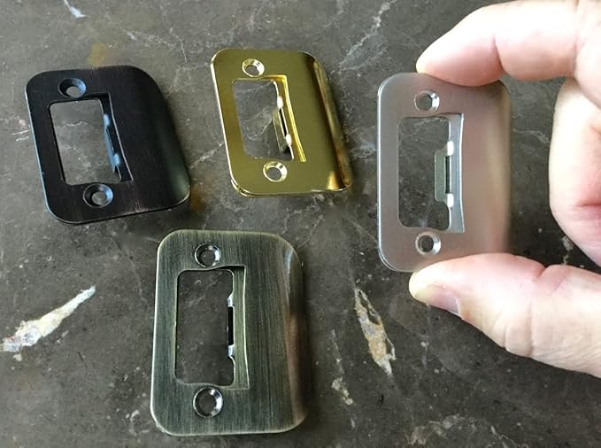 4-Pack Gator Door Latch Restorer - Strike Plate (Satin Nickel)