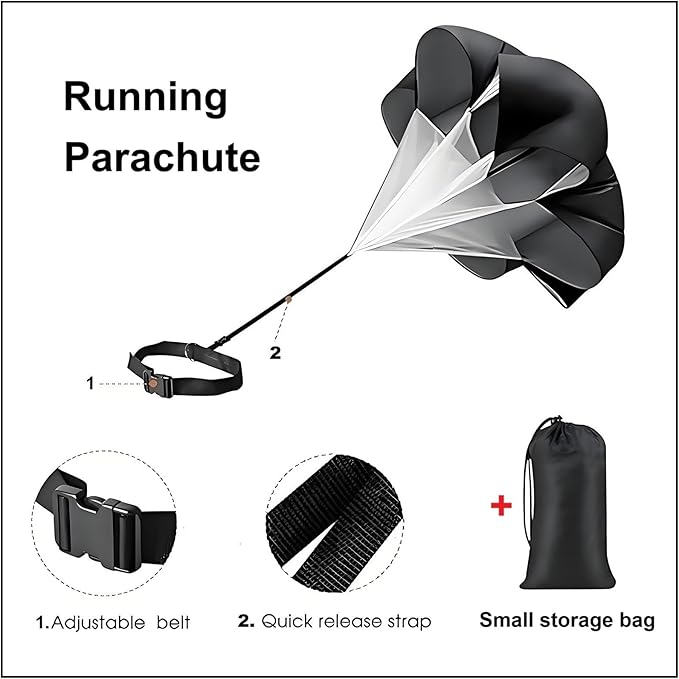 20 Pcs Sport Agility Ladder Speed Training Equipment Set,with 19FT Agility Ladder,Running Parachute,12 Soccer Cones for Kids Youth Adults Basketball Football Soccer Training