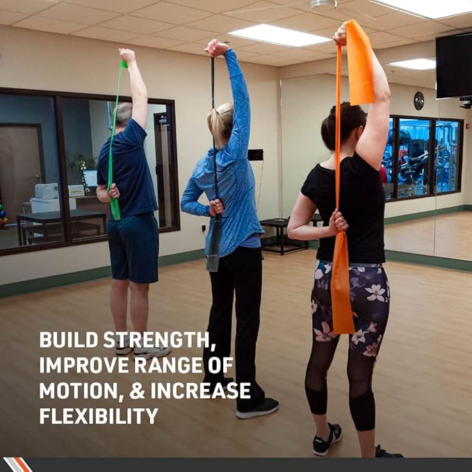 Body Sport Exercise Band, 25 yd. x 4 in. Roll, Extra Heavy Resistance - Home & Gym Fitness Equipment for Stretching, Strength Training & Physical Therapy (Purple)