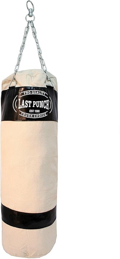 Heavy Duty Black Punching Bag with Chains