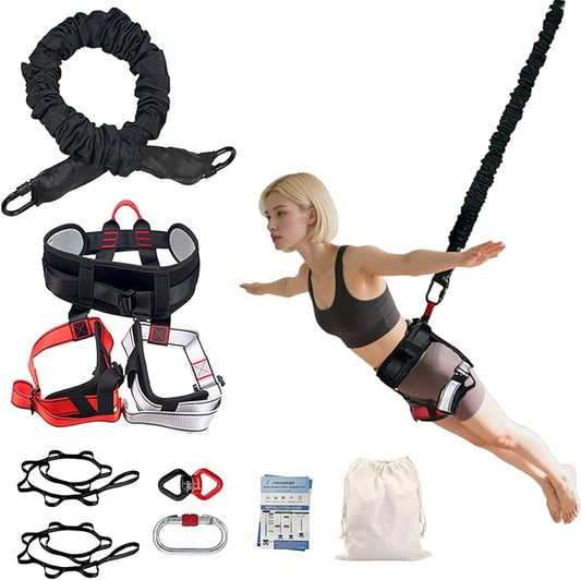 Bungee Fitness Set, Heavy Resistance Band Set, Professional 4D Yoga Bungee Rope Workout Equipment W/6 Sizes, for Home Gym Training & Fitness(Not for Extreme Sports)