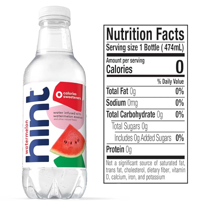 Hint Bottled Water, Red & White Variety Pack Bundle - Purified Flavored Water with Zero Calories, Sugar Free, Natural Flavors - 16 Fl Oz (Pack of 24)