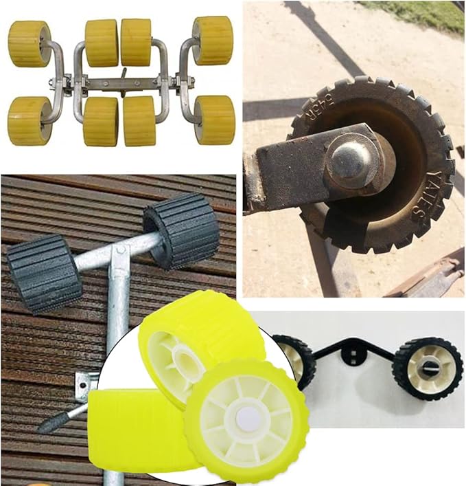 3 Inch Width x 5 Inch OD Ribbed Wobble Roller Kit/Poly Ribbed Wobble Roller