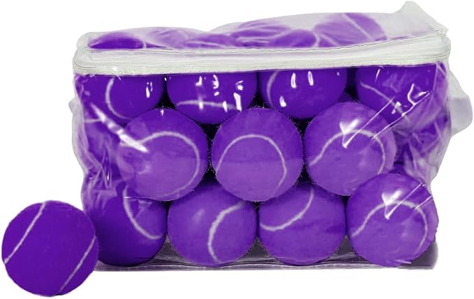 30 Pack Tennis Balls, Training Tennis Balls, Pet Dog Playing Balls, Practice Tennis Balls with Mesh Bag for Transport and Beginner Training