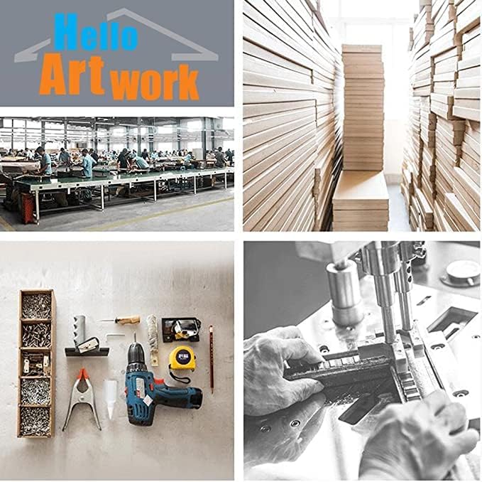 iHAPPYWALL Vintage Inspirational Fitness Quotes Wall Art No Pain No Gain Dumbbells Gym Sport Picture for Home Bodybuilding Room Bedroom Decor Ready to Hang 24x36inch (Grey)