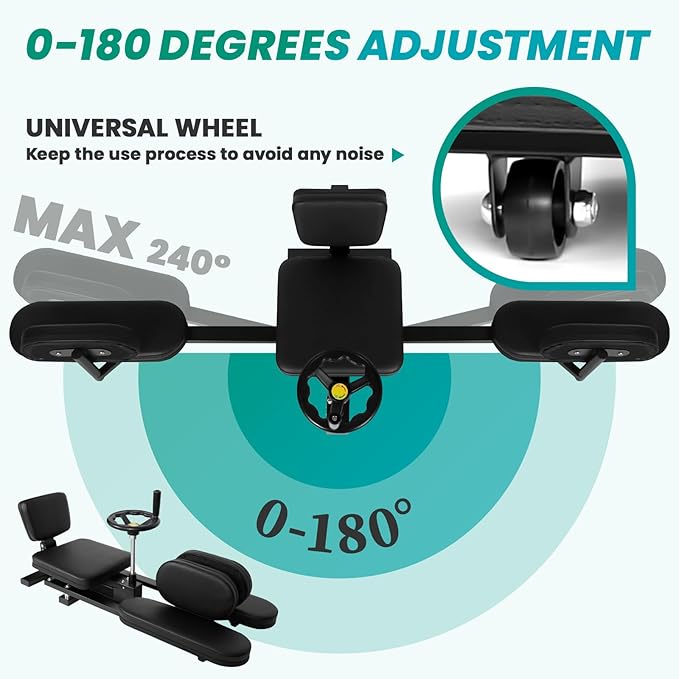 330lbs Leg Stretcher Machine – 240° Hip Stretch for Enhanced Flexibility in Ballet, Dance, Yoga, Gymnastics & Fitness Training