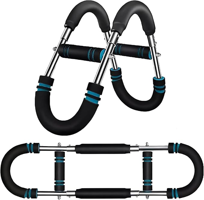 6 Levels Twister Arm Trainer, 40-50-60-75-90-110lb Adjustable Chest Workout Equipment, Portable Power Twister Bar, Body Fitness Machine for Shoulder Back Abdominal Thigh Muscle, Detachable, Men & Women