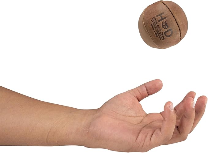 Hide & Drink, Stress Ball, Relieve Fidgeting and Anxiety, Exercise Hand, Squishy Tension Accessory, Great for The Office, Classic Style, Full Grain Leather, Handmade, Single Malt Mahogany